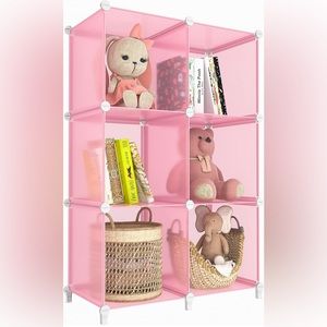 Light pink build your own storage shelf